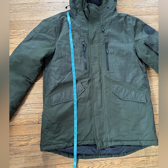 Men's Avalanche Snowboard Green Hooded Jacket L - Picture 6 of 8